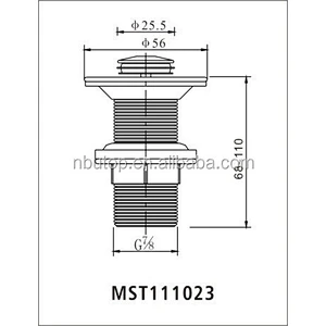 7/8'' pop up basin drain with small cap