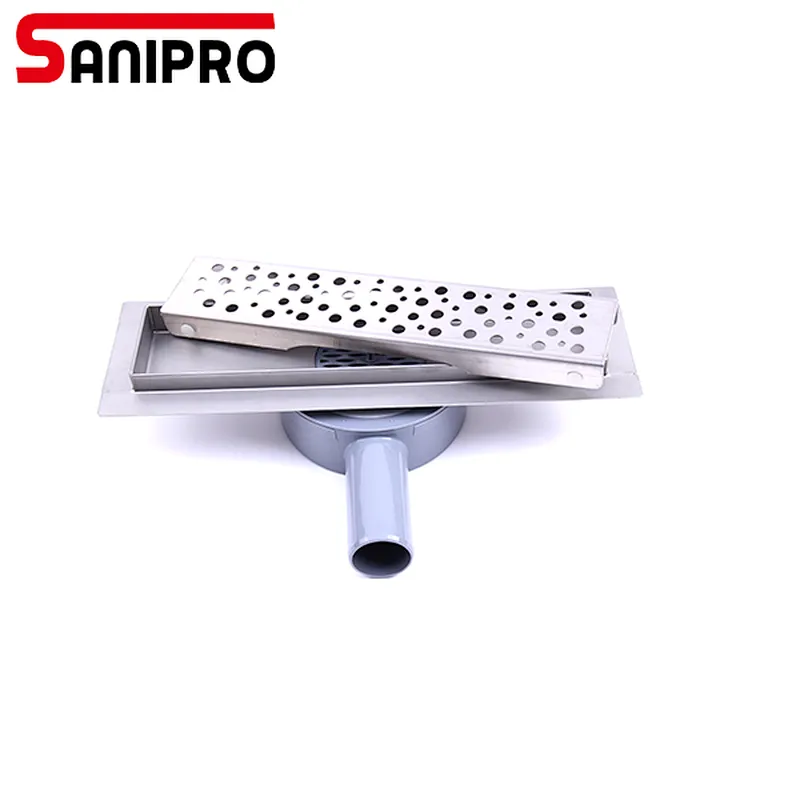 SANIPRO 50mm outlet 360 rotating linear shower drain