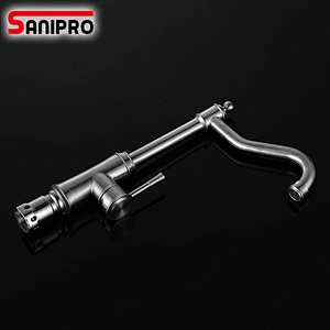 SANIPRO Brushed nickel kitchen faucet modern kitchen mixer tap stainless steel 360 Degree Cold and Hot Tap SUS304 Kitchen Faucet