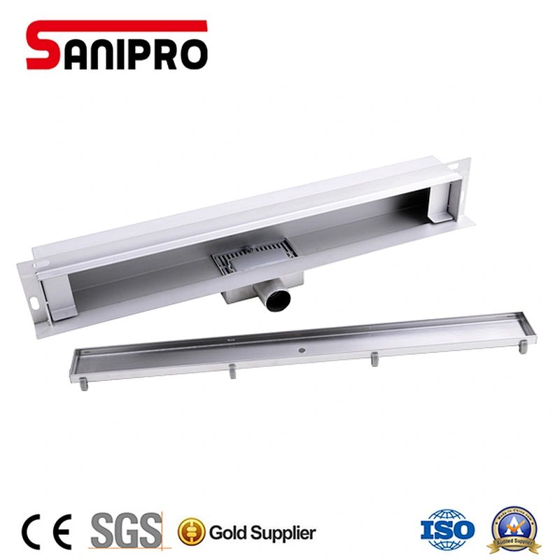 Sanipro new style linear drain high quality shower drain against the wall