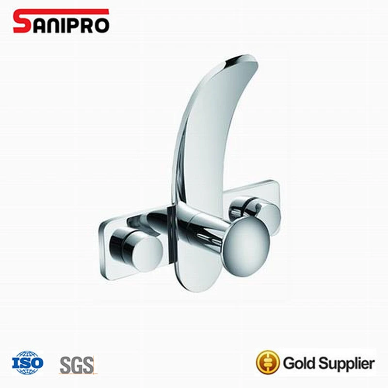 Bathrobe towel hooks chrome for bathroom doors