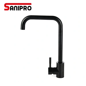 SANIPRO Kitchen Faucets Black Stainless Steel Kitchen Sinks Faucet Kitchen Mixer Tap Cold and Hot Water