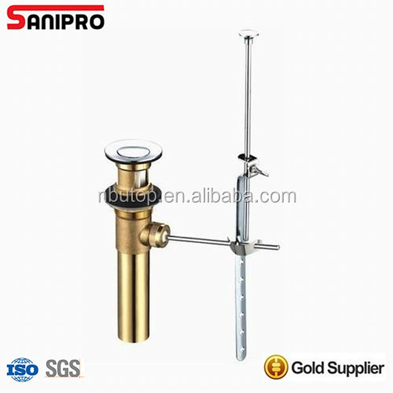 SANIPRO 1 1/4'' Brass Pop up lavatory Drain PB complete assembly