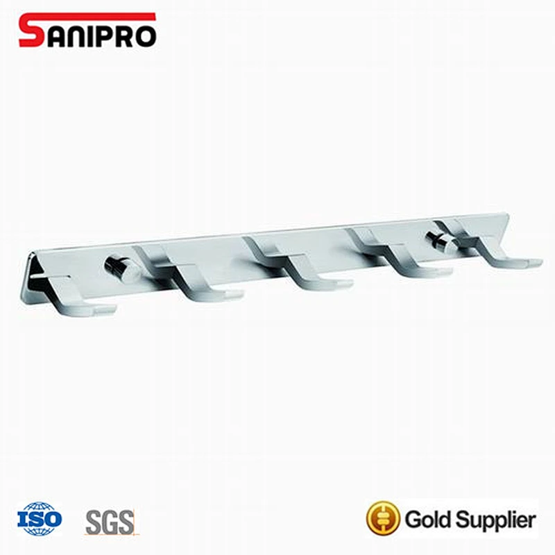 Decorative double brass clothes robe hooks