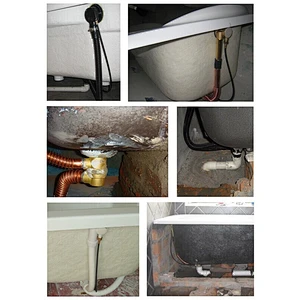 1 1/2'' plastic bathroom bathtub drain parts cable operated with lock function