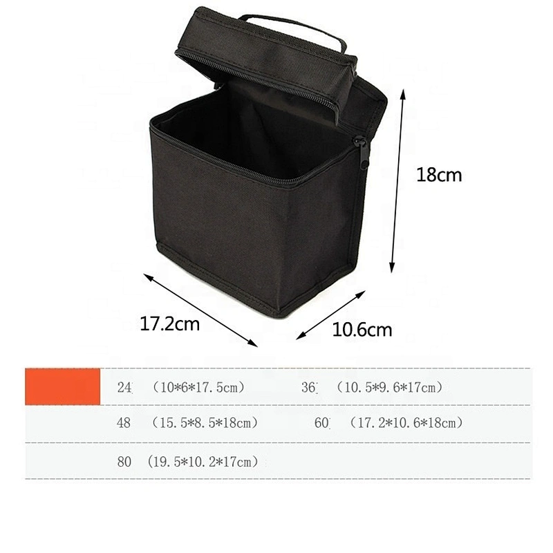 Uweld 24 pcs Mark Pen Bag 60 Holes Mark Pen Storage Bag