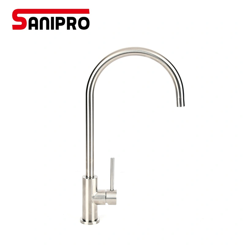 SANIPRO Kitchen Faucets Stainless Steel 25mm Cartridge Kitchen Mixer Single Handle Mixer Sink Tap Kitchen Faucet