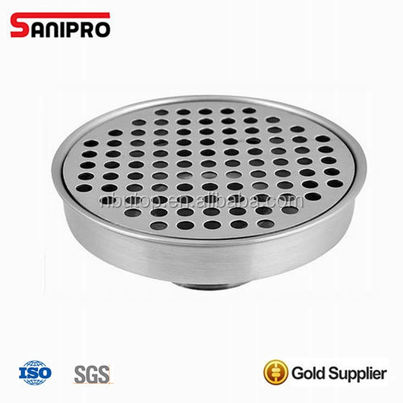 Vertical stainless steel floor drain