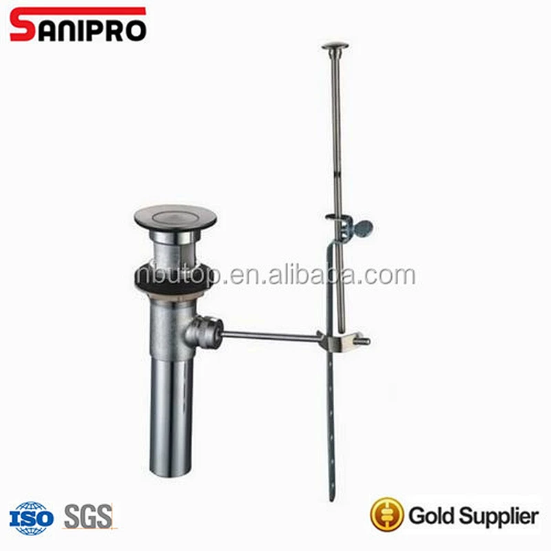 SANIPRO 1 1/4'' Brass Pop up lavatory Drain PB complete assembly