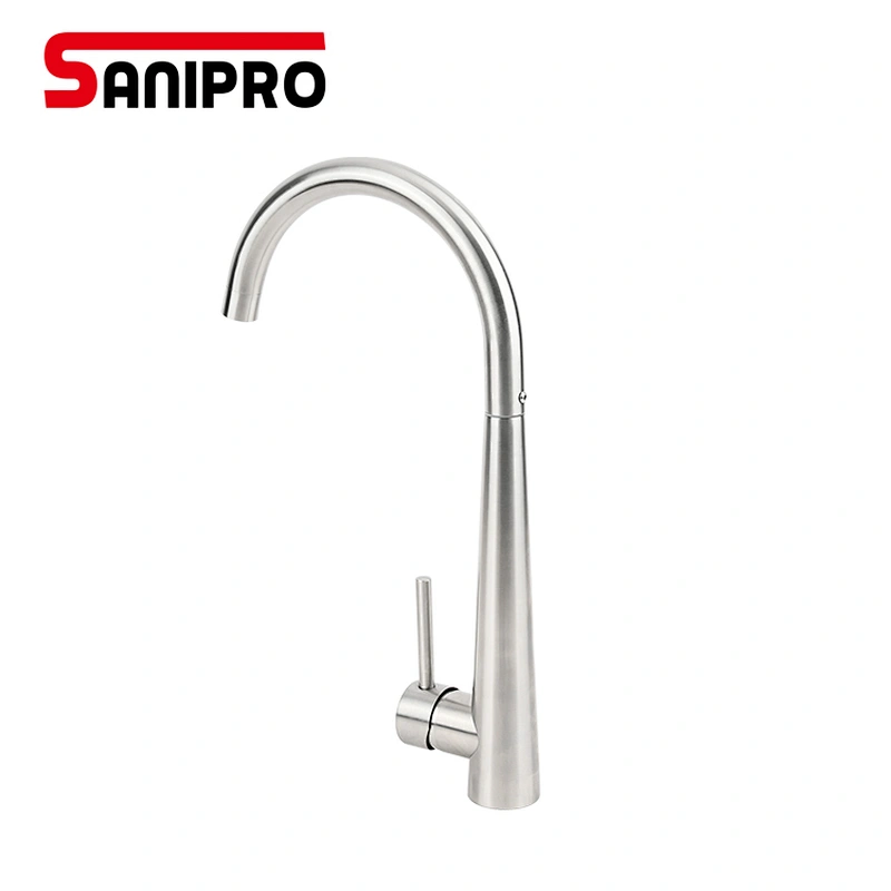 SANIPRO Cold &Hot Kitchen Faucet Brushed SUS304 Stainless Steel Faucets 360 Degree Rotation Taps Torneira Gourmet
