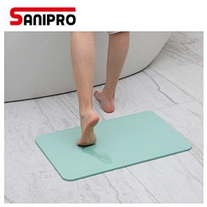 Natural Diatom mud Absorbent Foot pad, Non-Slip Quick-Drying Floor mat for Bathroom Anti Slip Shower Mat