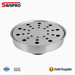 Vertical stainless steel floor drain