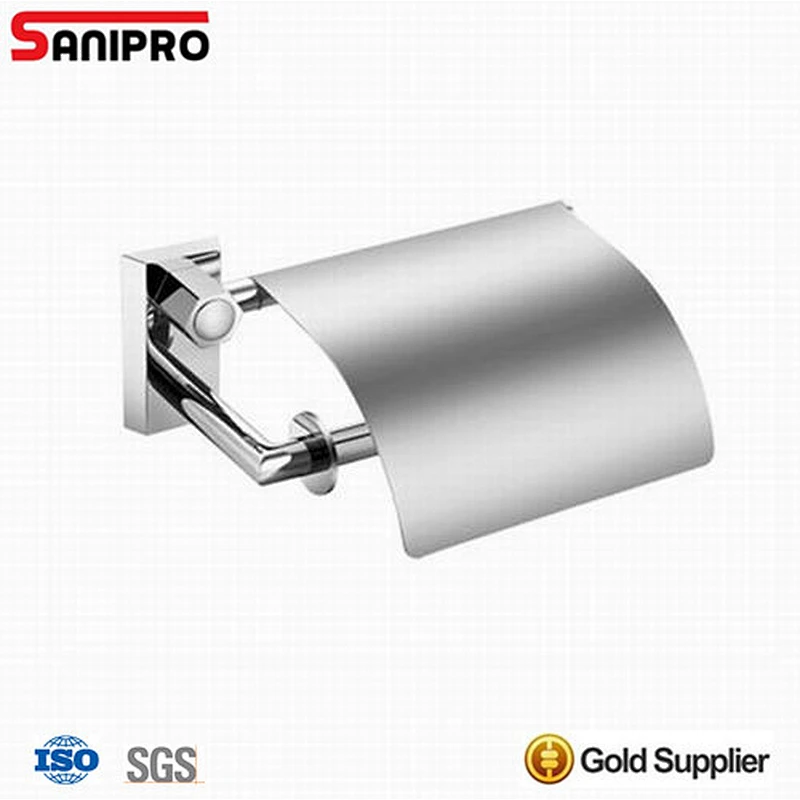 Wall mounted toilet paper holder