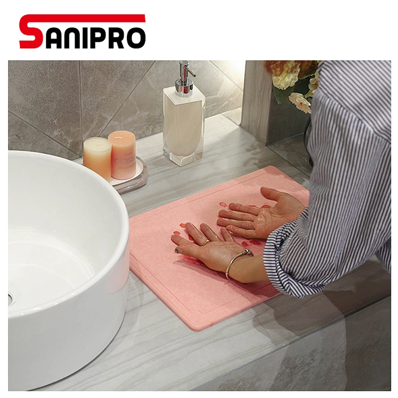SANIPRO Fast Drying Diatom Mud Anti-Slip Absorbent pad earth non-slip water absorption quick-drying super absorbent pad