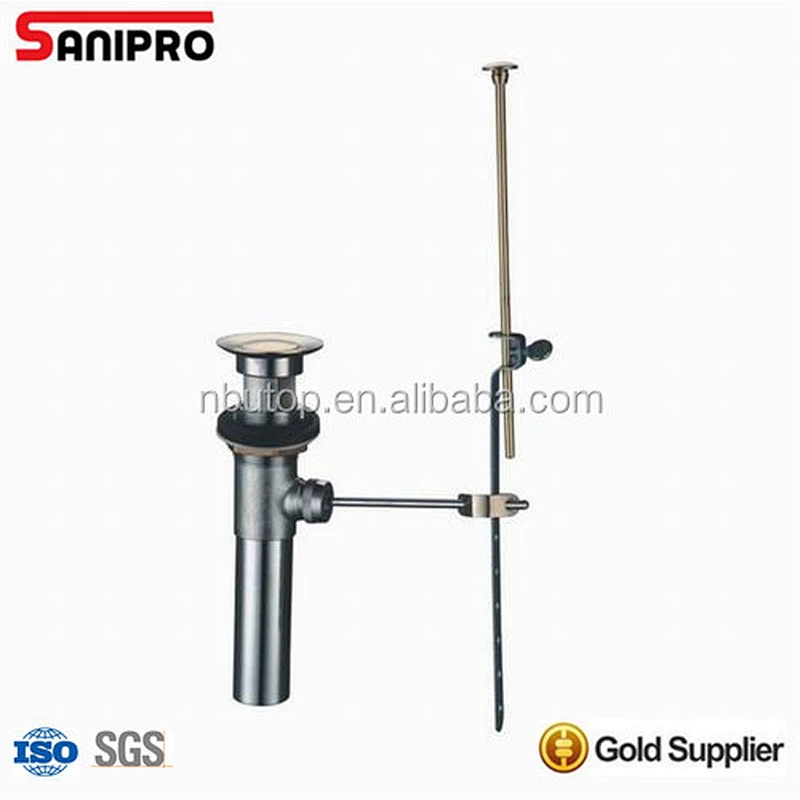 SANIPRO 1 1/4'' Brass Pop up lavatory Drain PB complete assembly