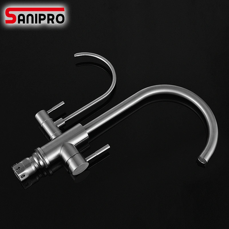 SANIPRO Kitchen Faucets SUS304 For Kitchen Purified Water Filter Tap Three Ways Sink Mixer 3 Way Kitchen Faucet