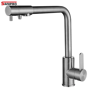 SANIPRO SUS304 Purified Water Kitchen Faucet Mixer Tap and Pure Water Filter Faucet Deck Mounted Dual Handles Hot Cold Taps