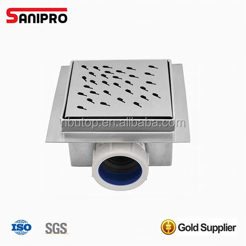 Chrome stainless steel floor shower drainer