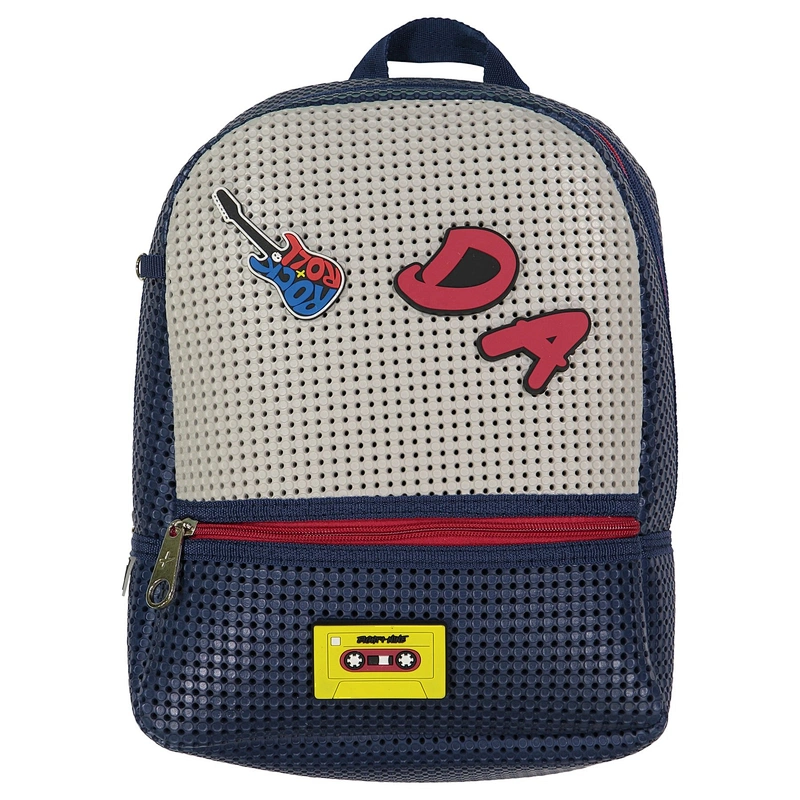 NEW DESIGN KIDS SCHOOL BAG WITH DIY RUBBER LABEL