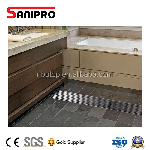 CE Approval linear drain ss304 floor drain