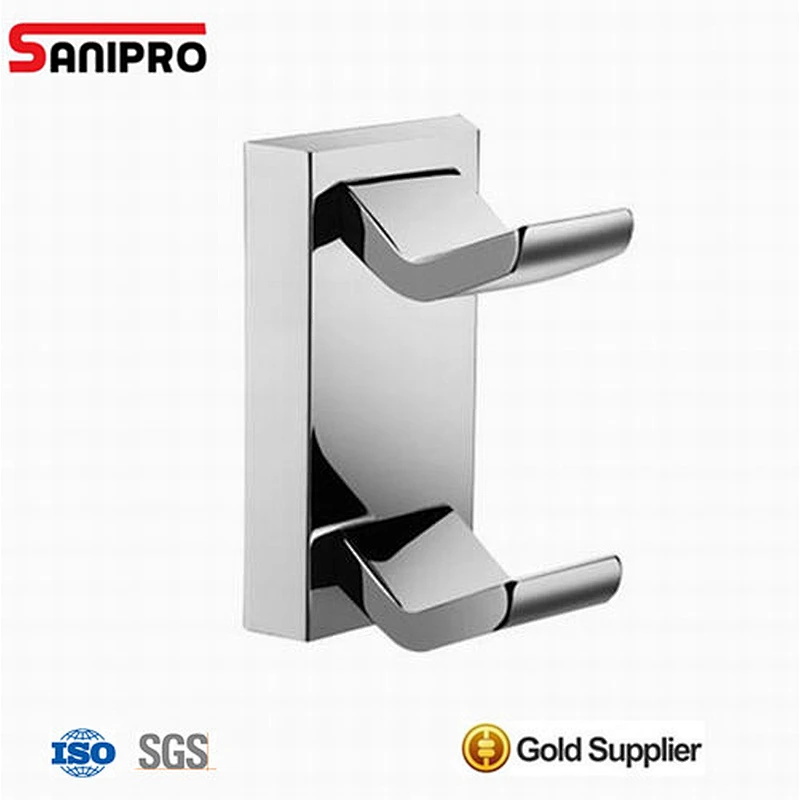 Brass brushed nickel modern bath towel hooks