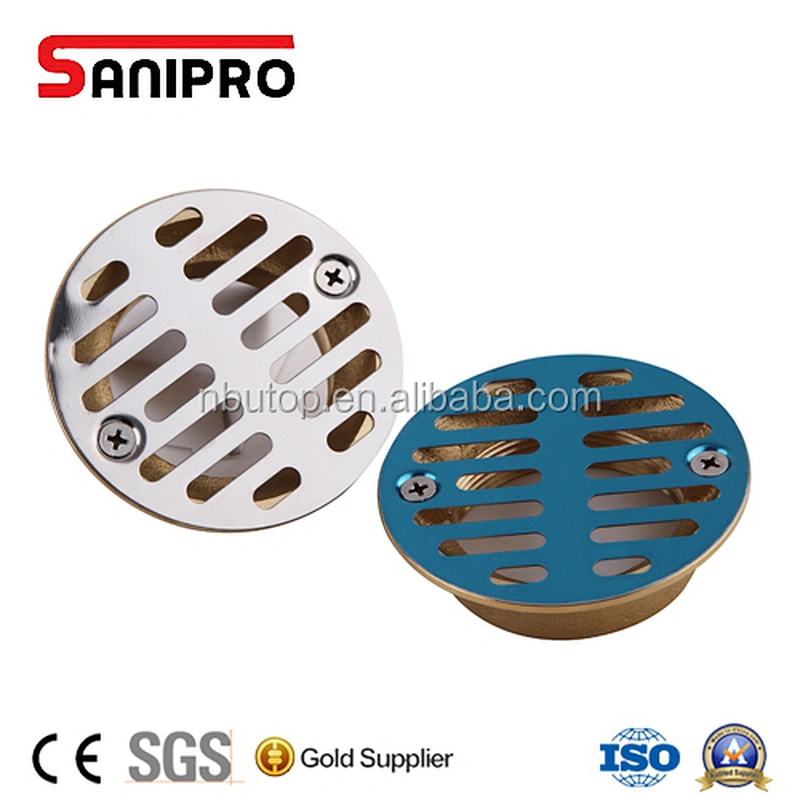 2 in. Chrome-Plated Brass Threaded Shower Stall Strainer