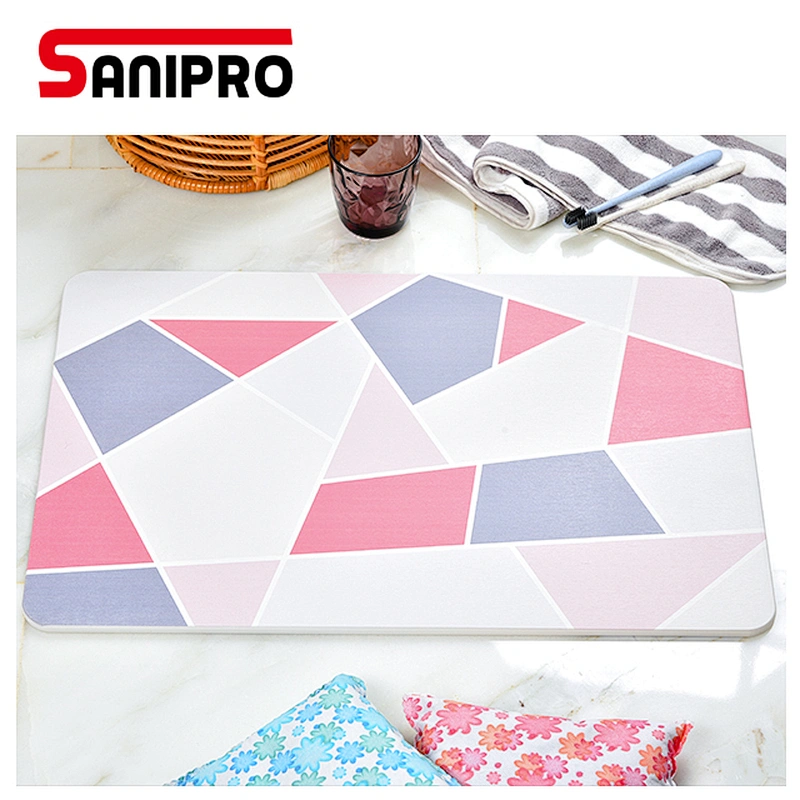 SANIPRO Diatomaceous Bath Mat Fast Drying Absorbent Durable Earth Floor Door mats Bathtub Shower BathMats Carpet for Toilet