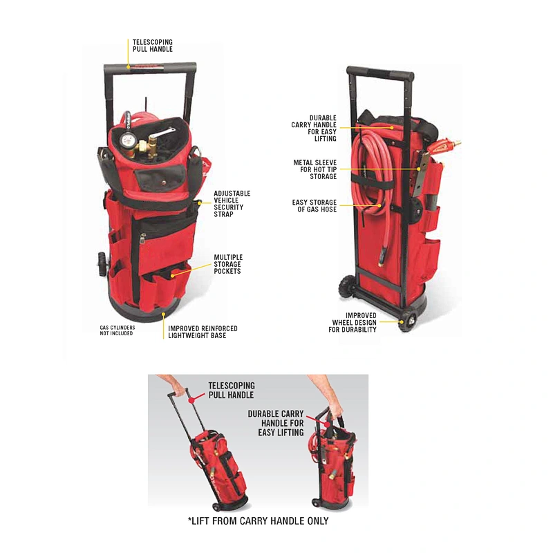 Uweld Tool Trolley Bag Roller Tote features durable wheels set