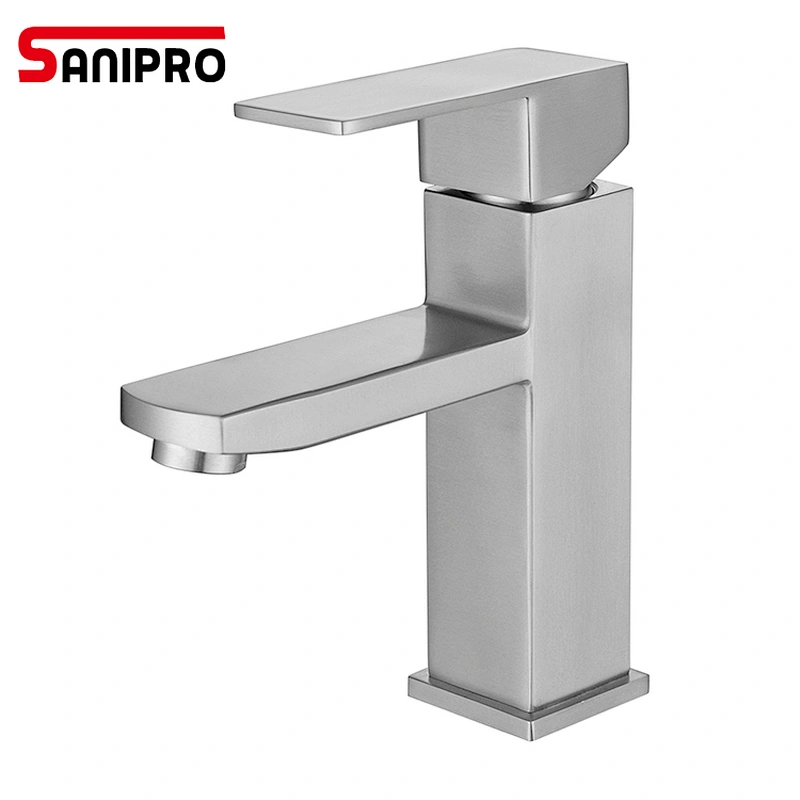 SANIPRO SUS304 Square Basin Faucet Bathroom Wash basin Mixer Tap Single Basin Tap Torneira da bacia