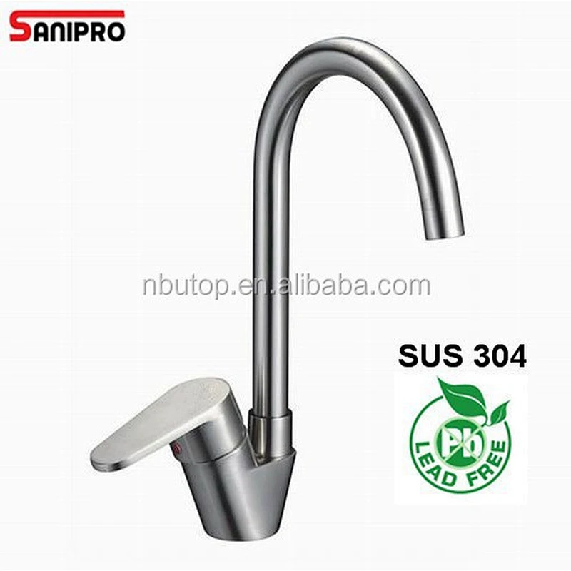Sanipro High quality 304 material kitchen stainless steel faucet