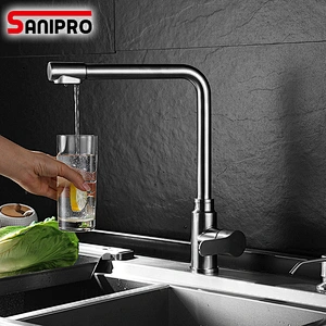 SANIPRO Multifunctional Pure Water Kitchen Sink Faucet Swivel Spout Mixer Tap With Purified Water outlet