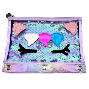 Uweld 3 Ring Sequin Pencil Pouch