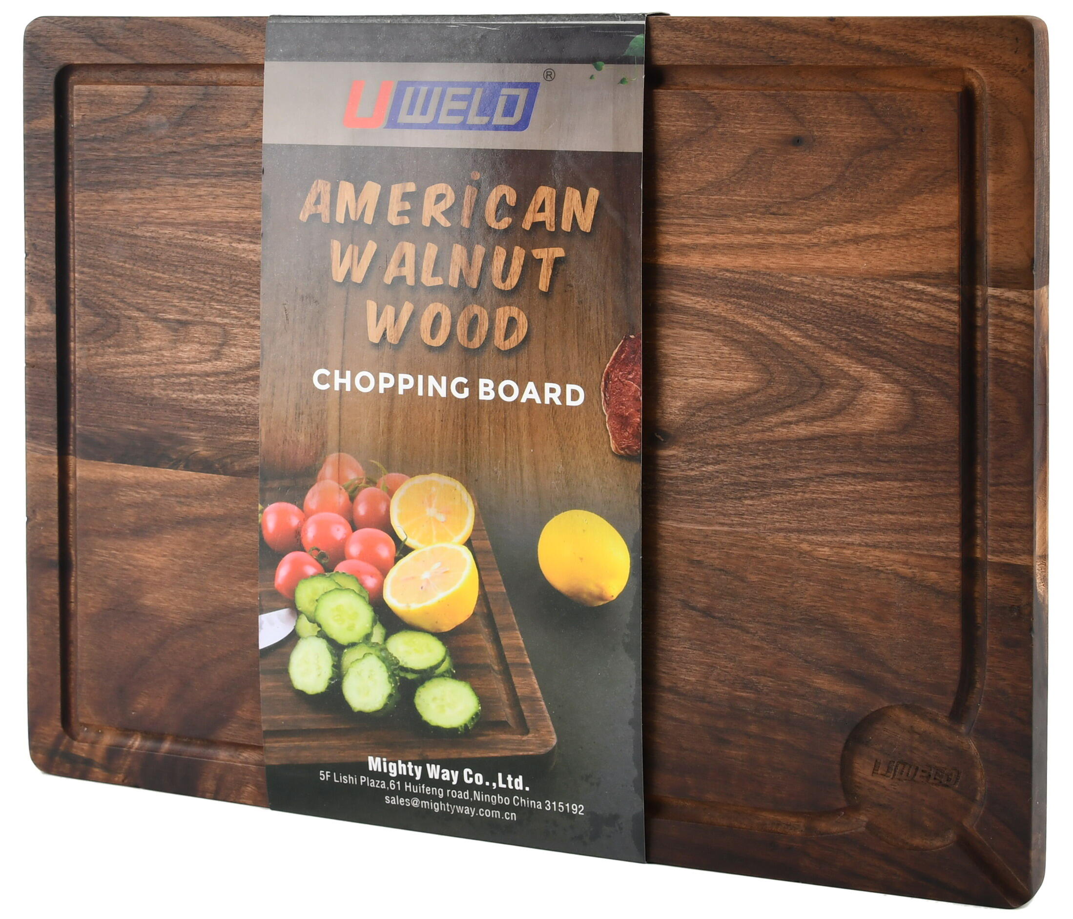 UWELD American Walnut Cutting Board Reversible Chopping Board 16x12x0.8