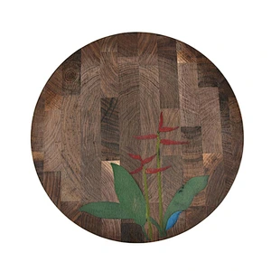 Uweld Round Walnut Cutting Board Serving Plate