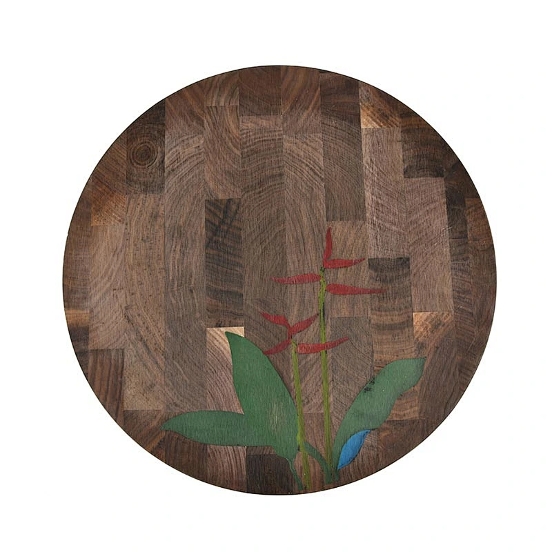 Uweld Round Walnut Cutting Board Serving Plate