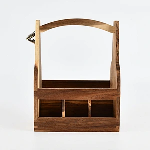 UWELD Beer Caddy Acacia Wood
