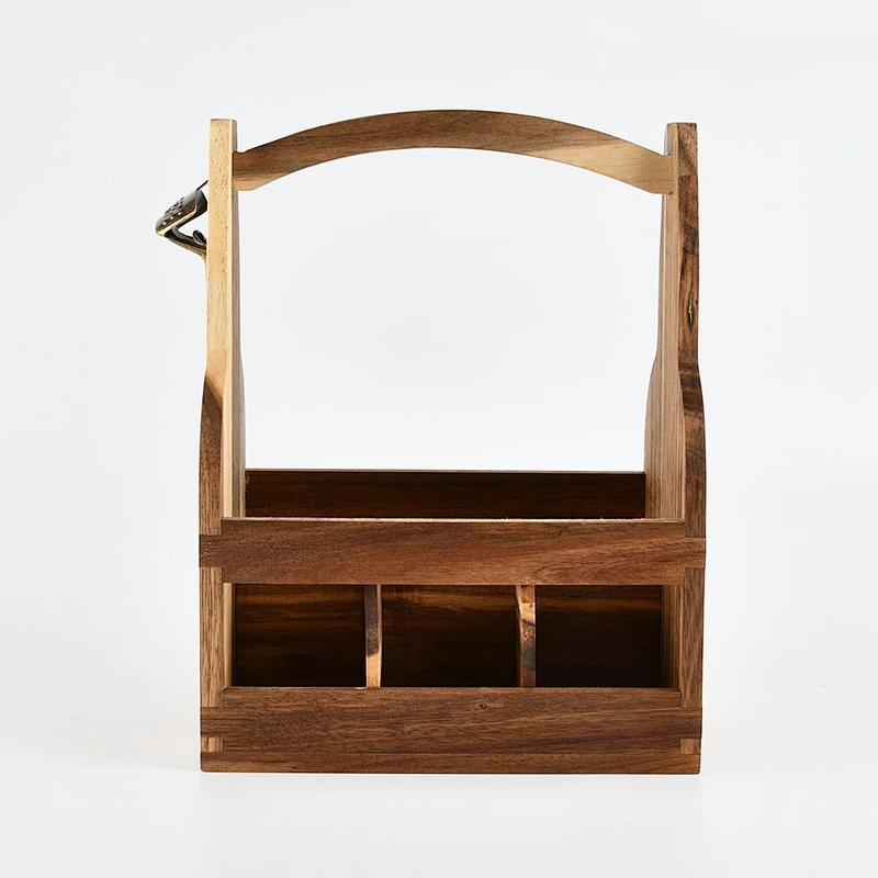 UWELD Beer Caddy Acacia Wood