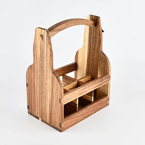 UWELD Beer Caddy Acacia Wood