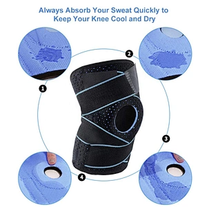 Neoprene Adjustable Side Stabilizers Knee Brace Patella Knee Protector for Arthritis Joint Pain Relief