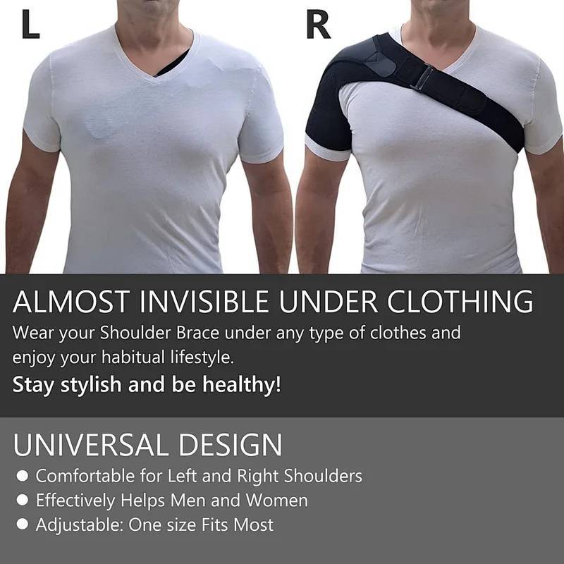 Adjustable High Compression sport neoprene shoulder support belt for men and women
