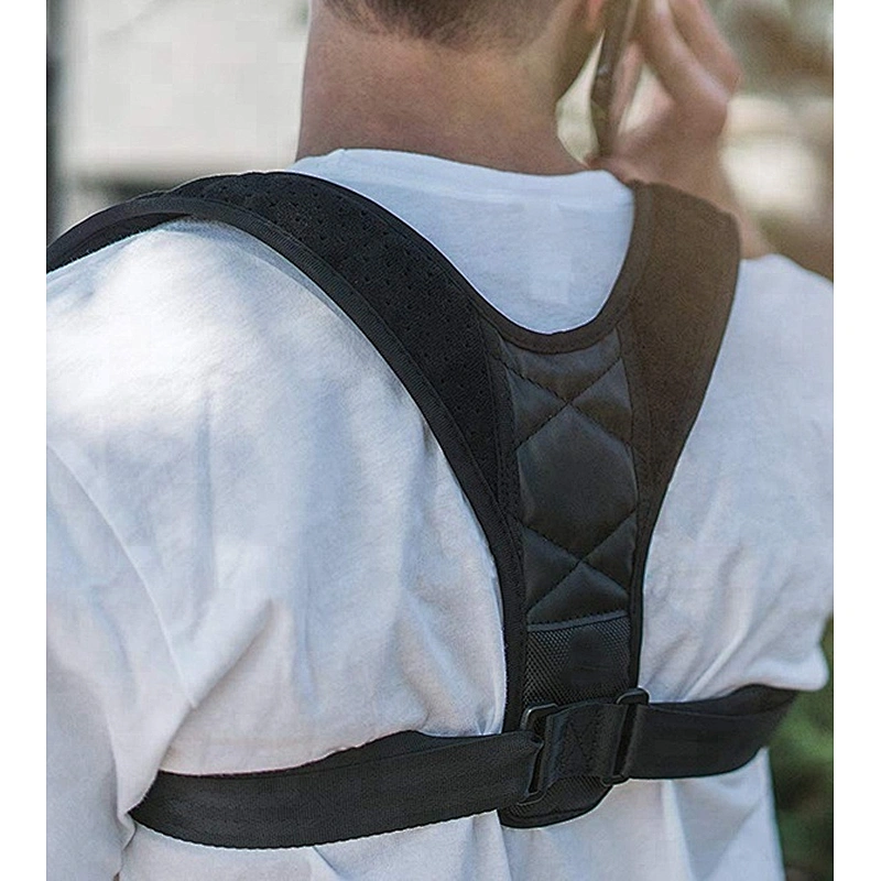 Amazon top seller adjustable neoprene back support shoulder brace posture corrector for unisex