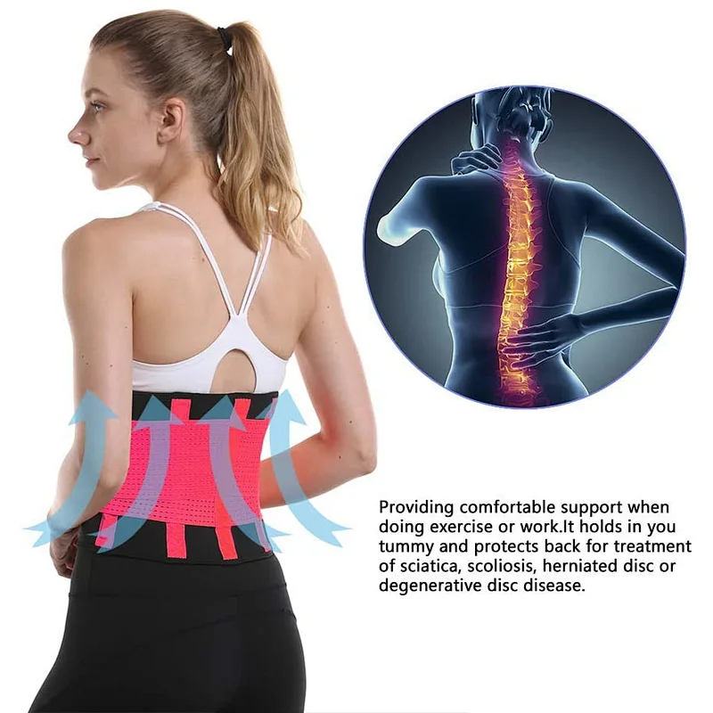Custom Logo Fitness Waist Trimmer  Belt Slimming Tummy Band Weight Loss Waist Trainer belt wrap