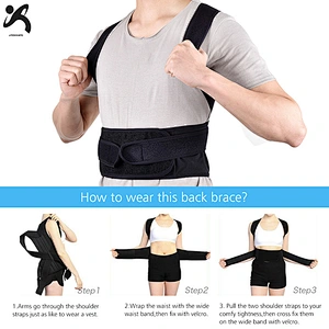 High quality adjustable comfortable back support shoulder upper brace posture corrector