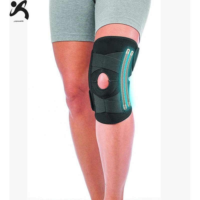 Neoprene waterproof Adjustable Knee Patella Stabilizer hinged Knee support woth straps