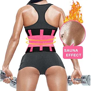 Custom logo neoprene sport waist support belt weight loss waist trainer belt sweat trimmer belt