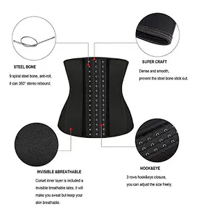 Wholesale Adjustable Latex waist trainer cincher slimming tummy waist belt with zipper