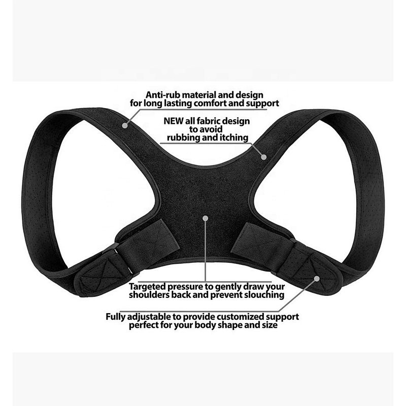 Wholesale Adjustable Neoprene Shoulder Clavicle Belt Back Posture Corrector Brace Back Support Brace for Unisex