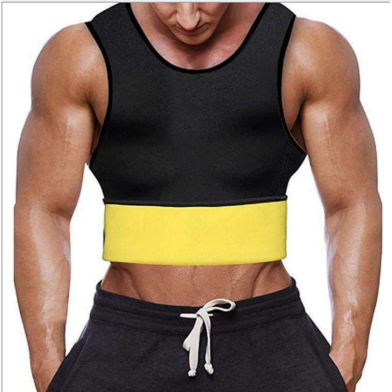 Weight Loss Men Neoprene Sauna Waist Trainer Vest  Sauna Suit Fitness Short sportswear slimming yoga sport