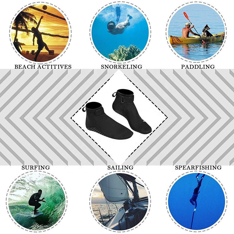 Outdoor Neoprene Beach Swim Surf Aqua Socks Water Shoes with Adjustable Strap