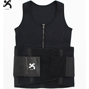 2021 new style neoprene sauna suit tank top vest and slimming belts waist trainer belt for weight loss